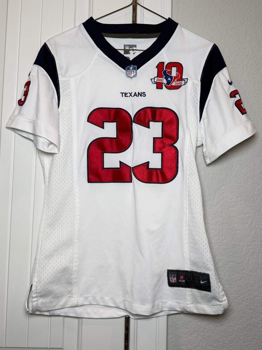 Nike White & Red Houston Texans #23 Jersey